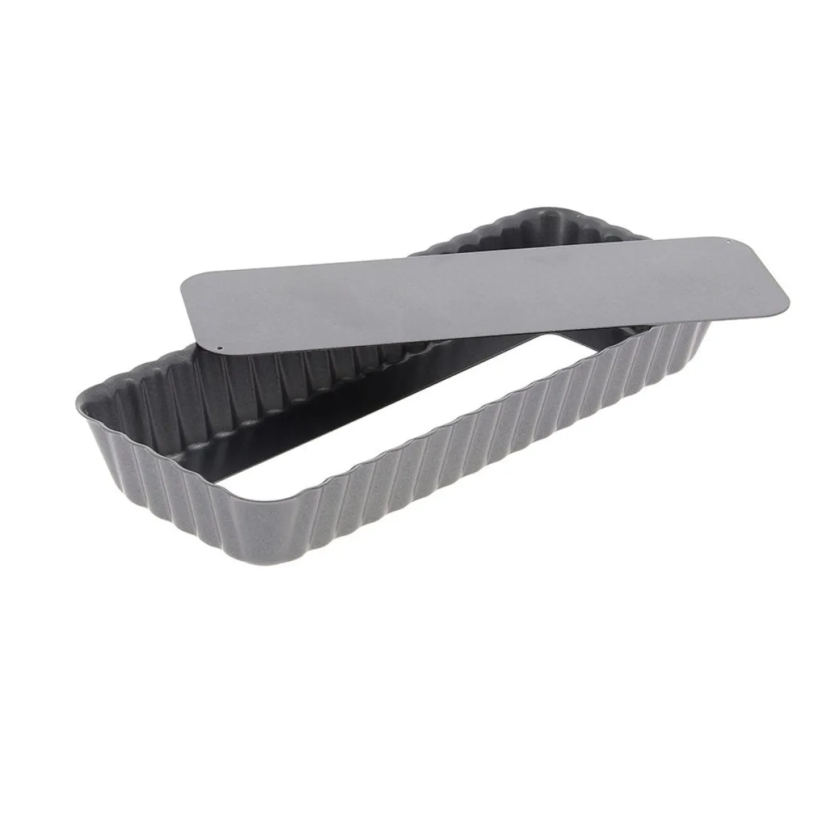 Molde rectangular antiadherente con base extraíble De Buyer