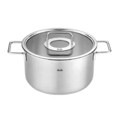 Olla de acero inoxidable con tapa de cristal Pure Fissler