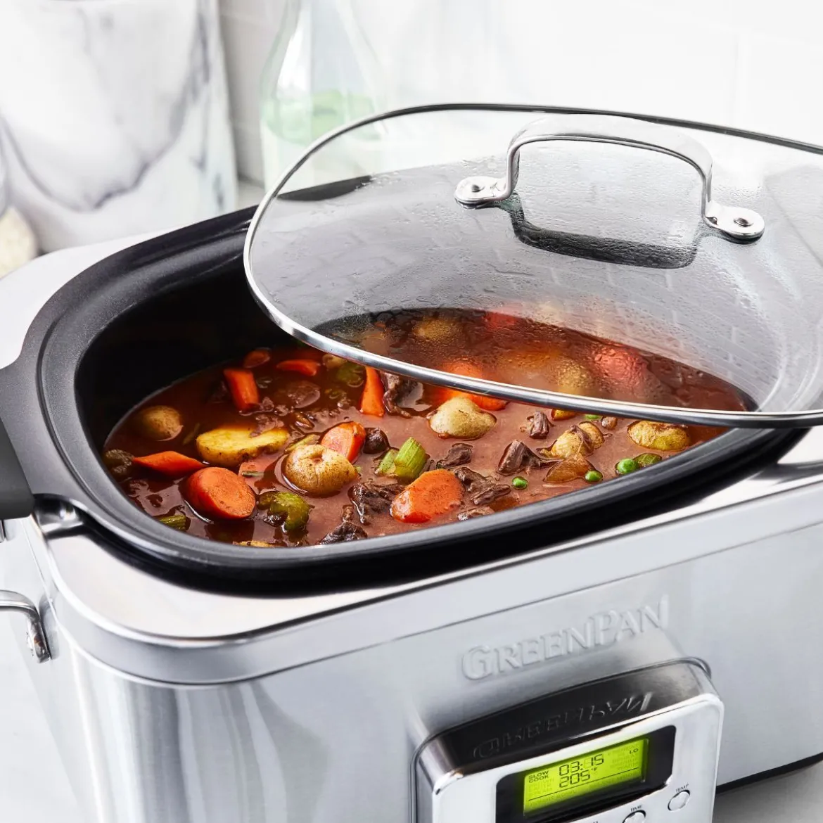 Olla de cocción lenta multifunción Elite de acero inoxidable GreenPan