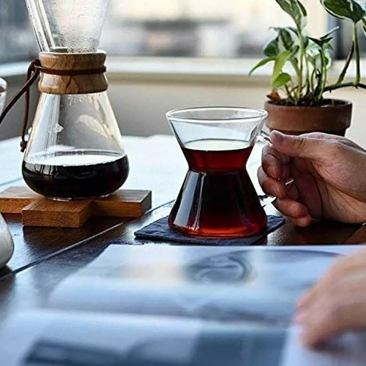 Pack de 100 filtros circulares para cafetera Chemex