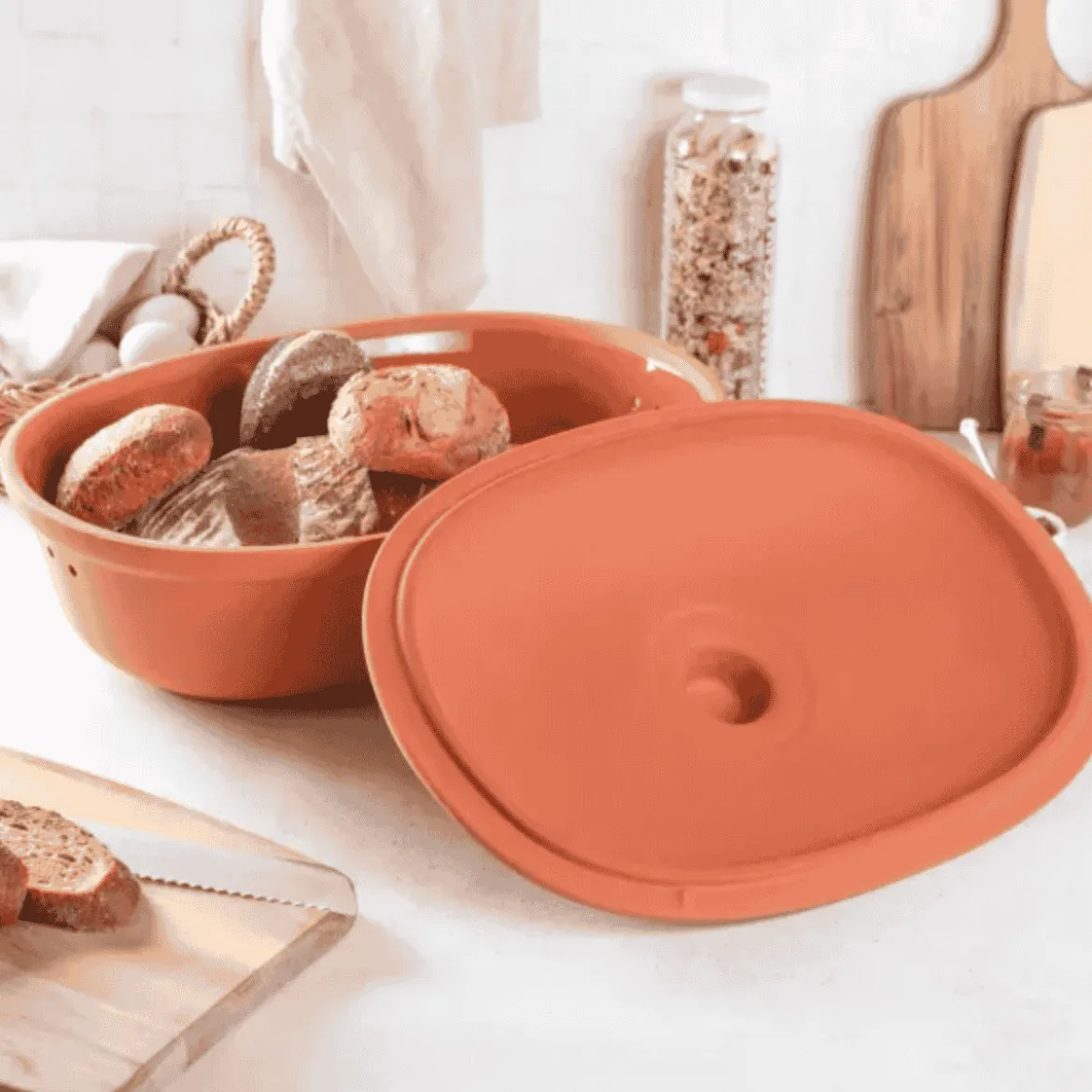 Panera ovalada de terracota Römertopf