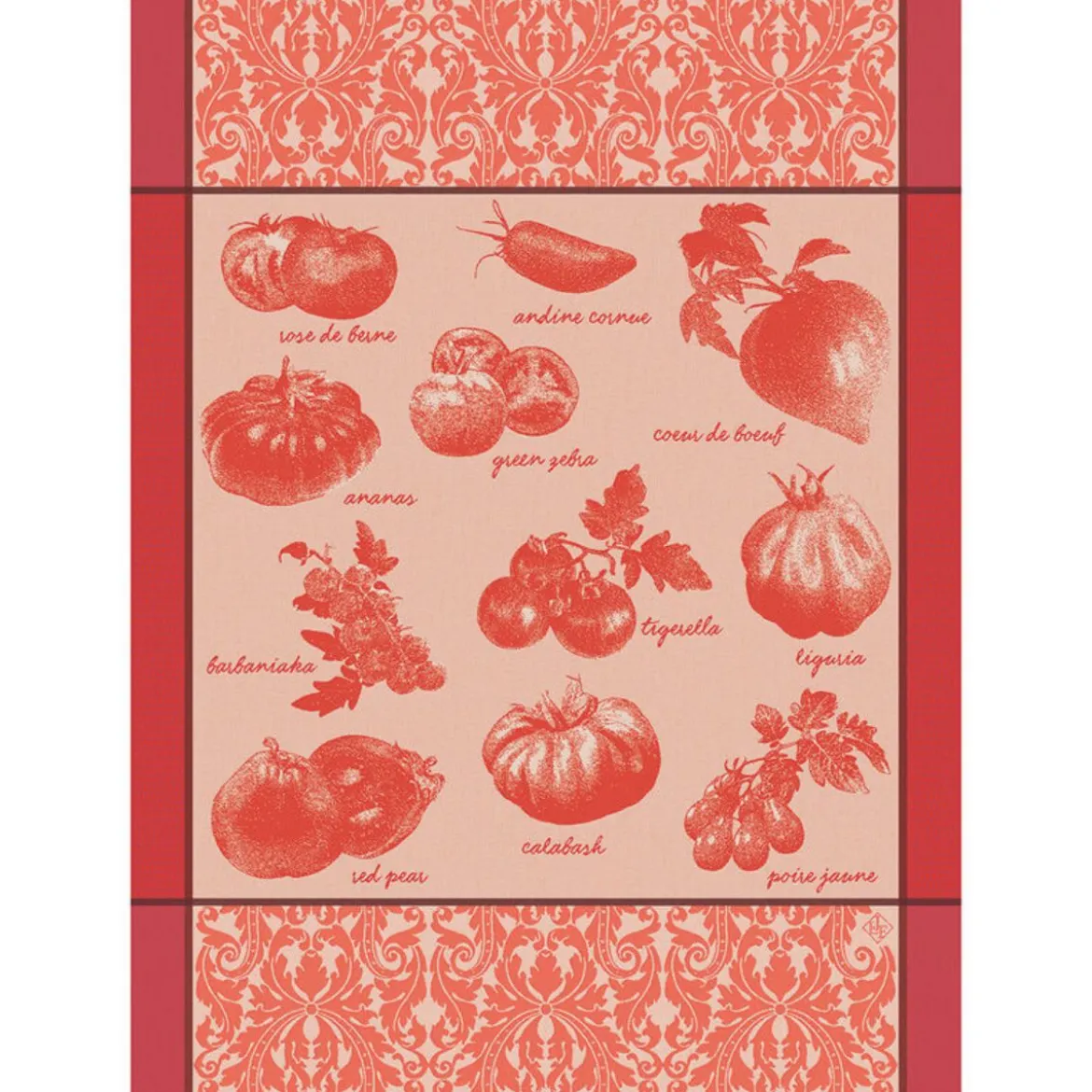 Paño de cocina de algodón Tomates Le Jacquard Français