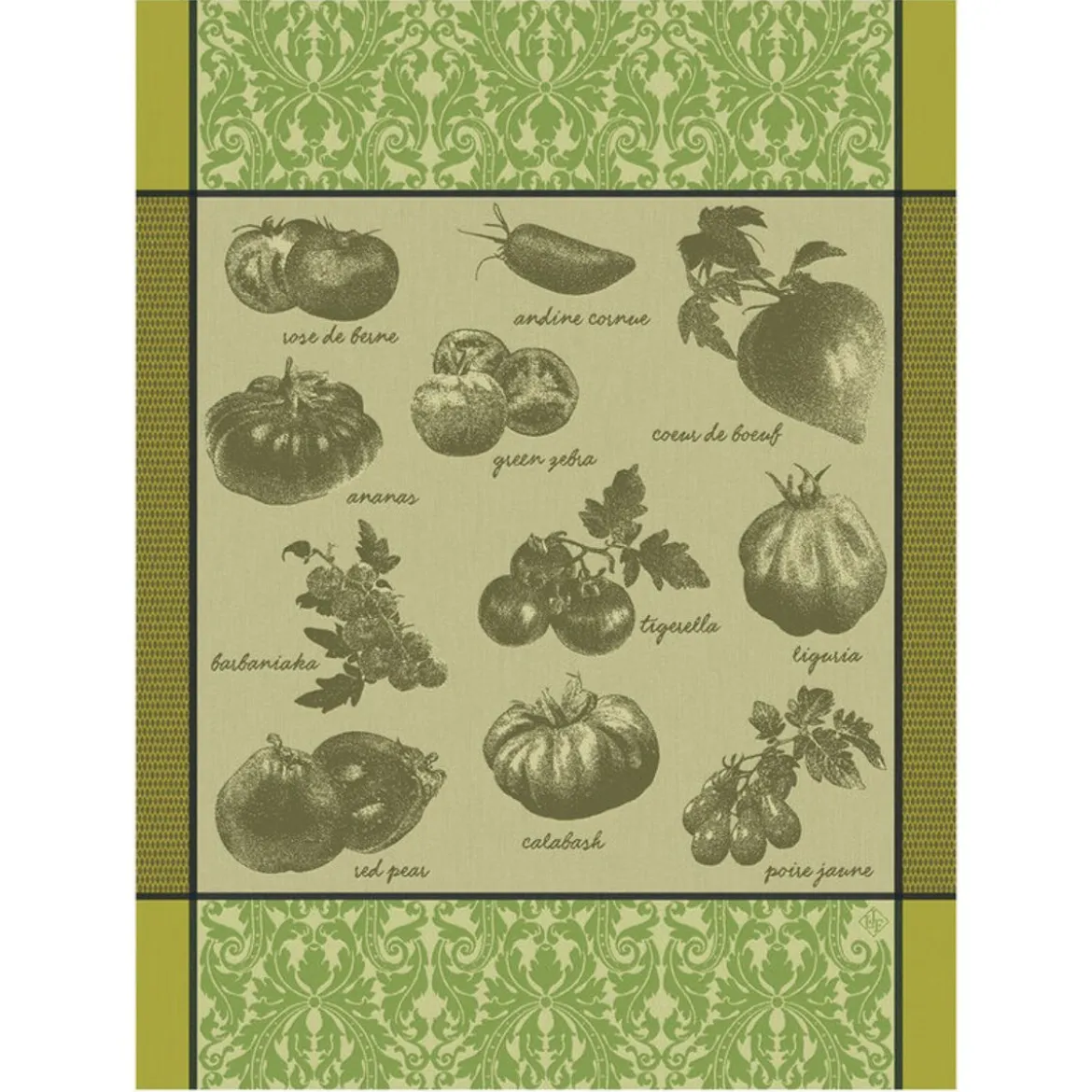 Paño de cocina de algodón Tomates Le Jacquard Français