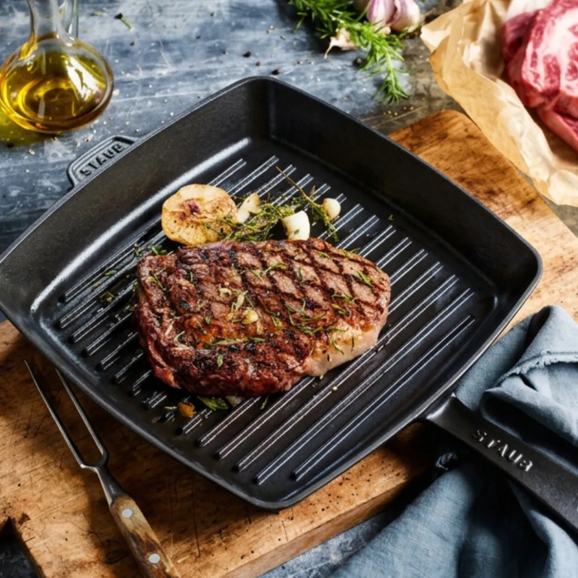 Parrilla cuadrada de hierro fundido Staub