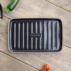 Parrilla rectangular de terracota para barbacoa y horno Römertopf
