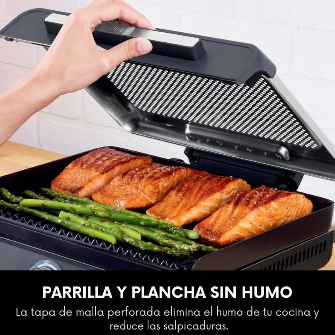 Parrilla y plancha de interior 2 en 1 Sizzle Ninja®