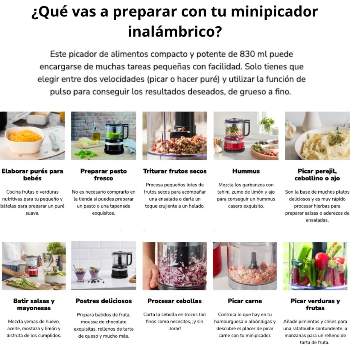 Picadora Inalámbrica Go 12V KitchenAid