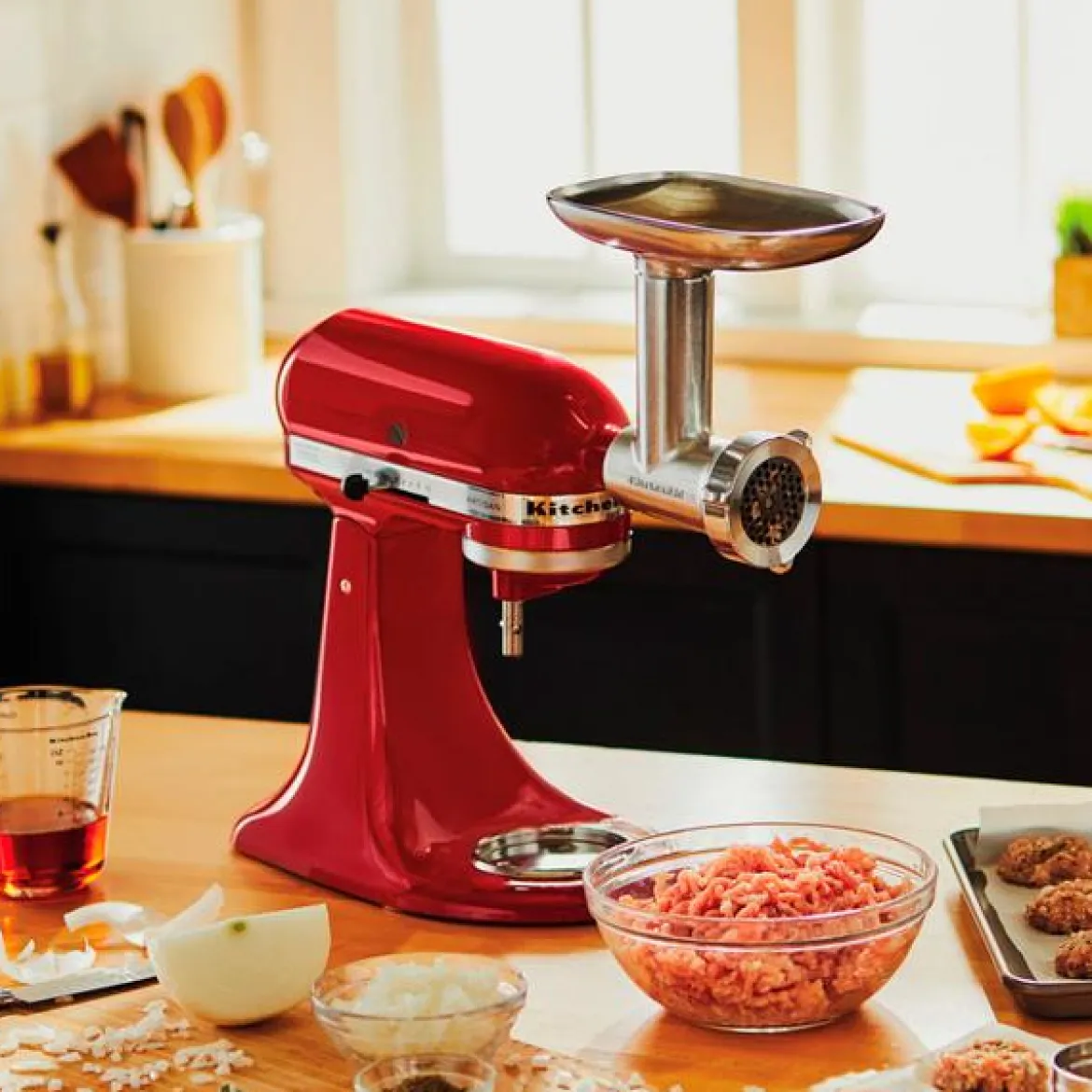 Picadora metálica con accesorios KitchenAid