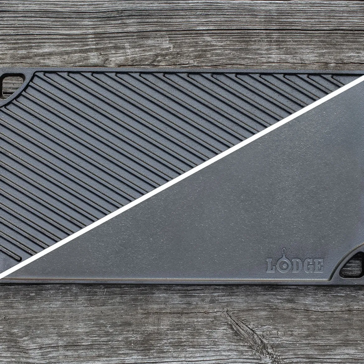Plancha grill XL Rectangular y Reversible de hierro Lodge