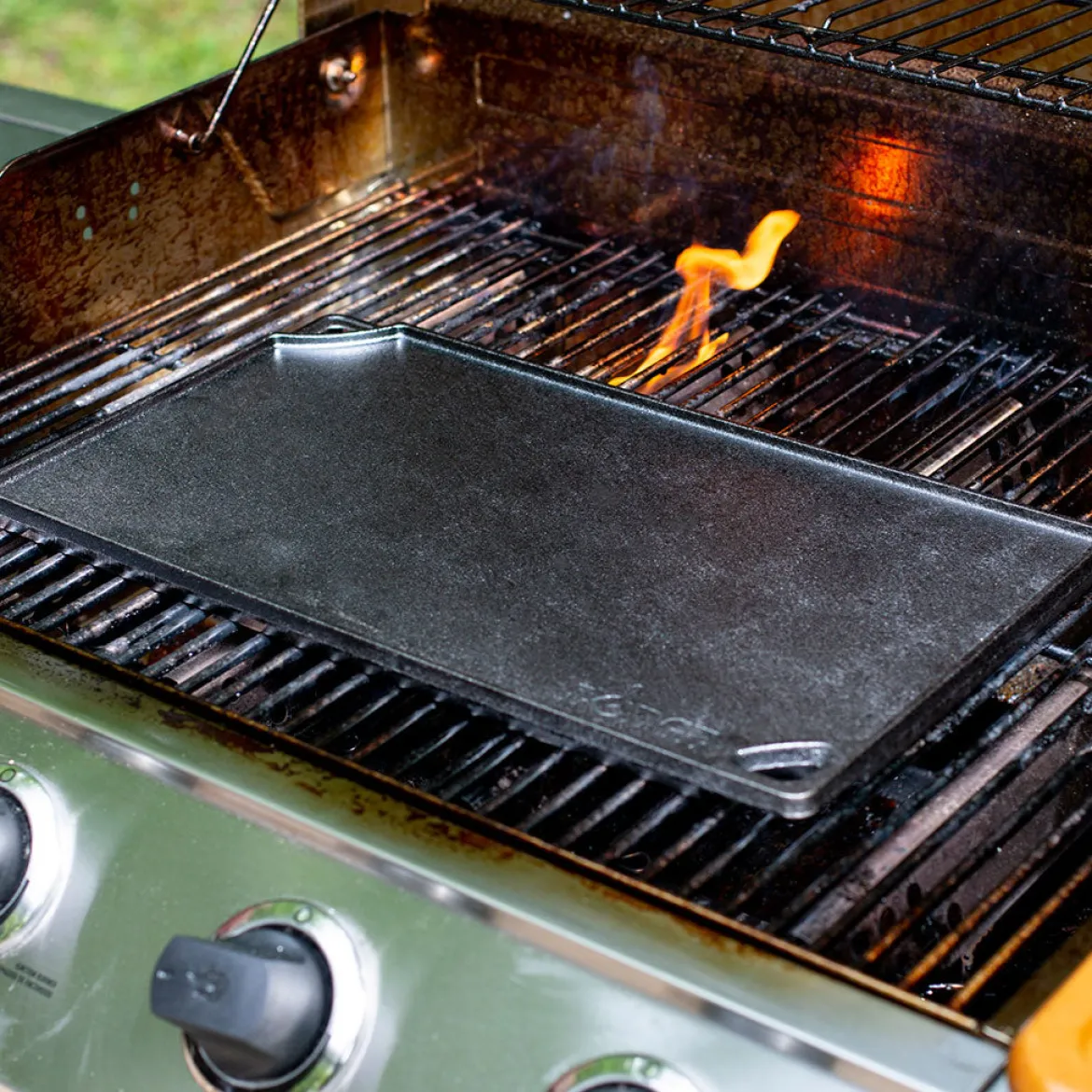 Plancha grill XL Rectangular y Reversible de hierro Lodge