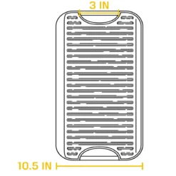 Plancha grill XL Rectangular y Reversible de hierro Lodge