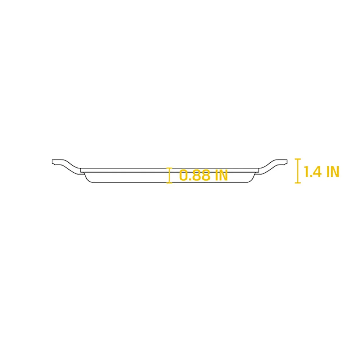 Plancha lisa cuadrada con asas 28cm Chef Collection Lodge