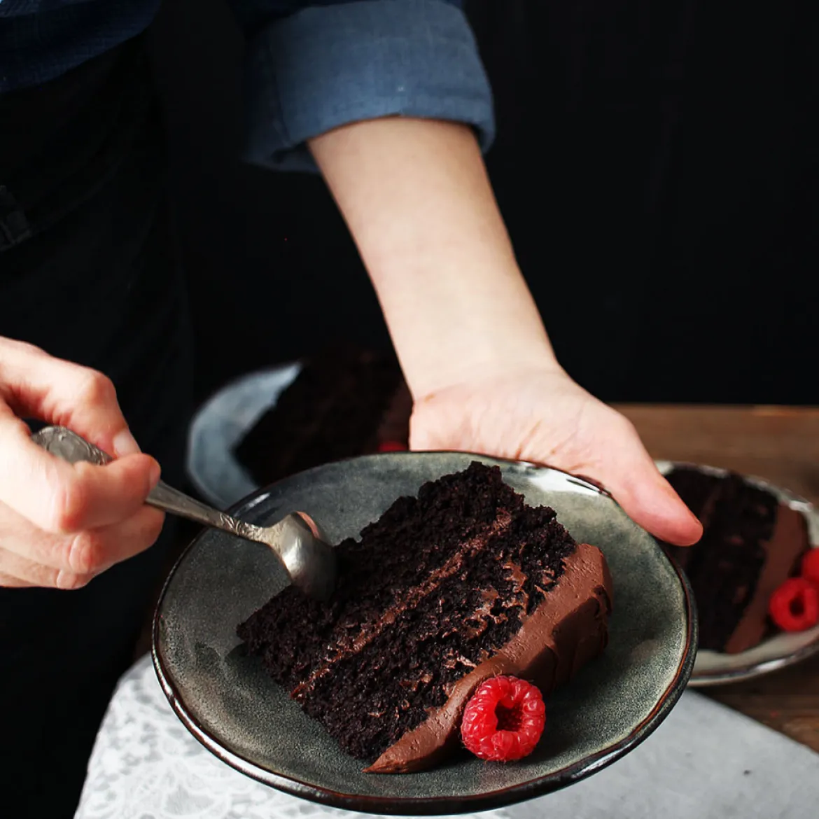 Plato de postre de gres Organic Collection