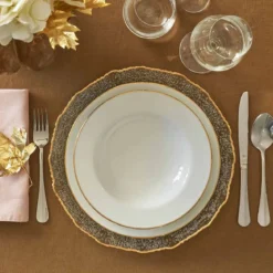 Plato de vidrio Maestà La Porcellana Bianca