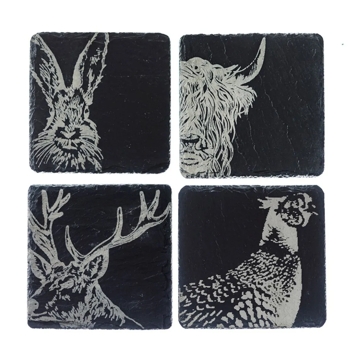 Posavasos individuales de pizarra Selbrae