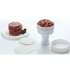Prensa para hamburgesas con 100 discos BlueCard KitchenCraft