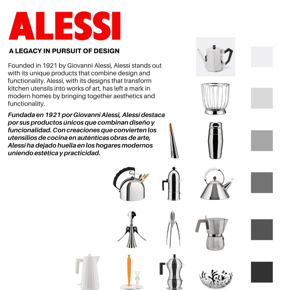 Rallador gigante de acero y madera Richard Sapper Alessi