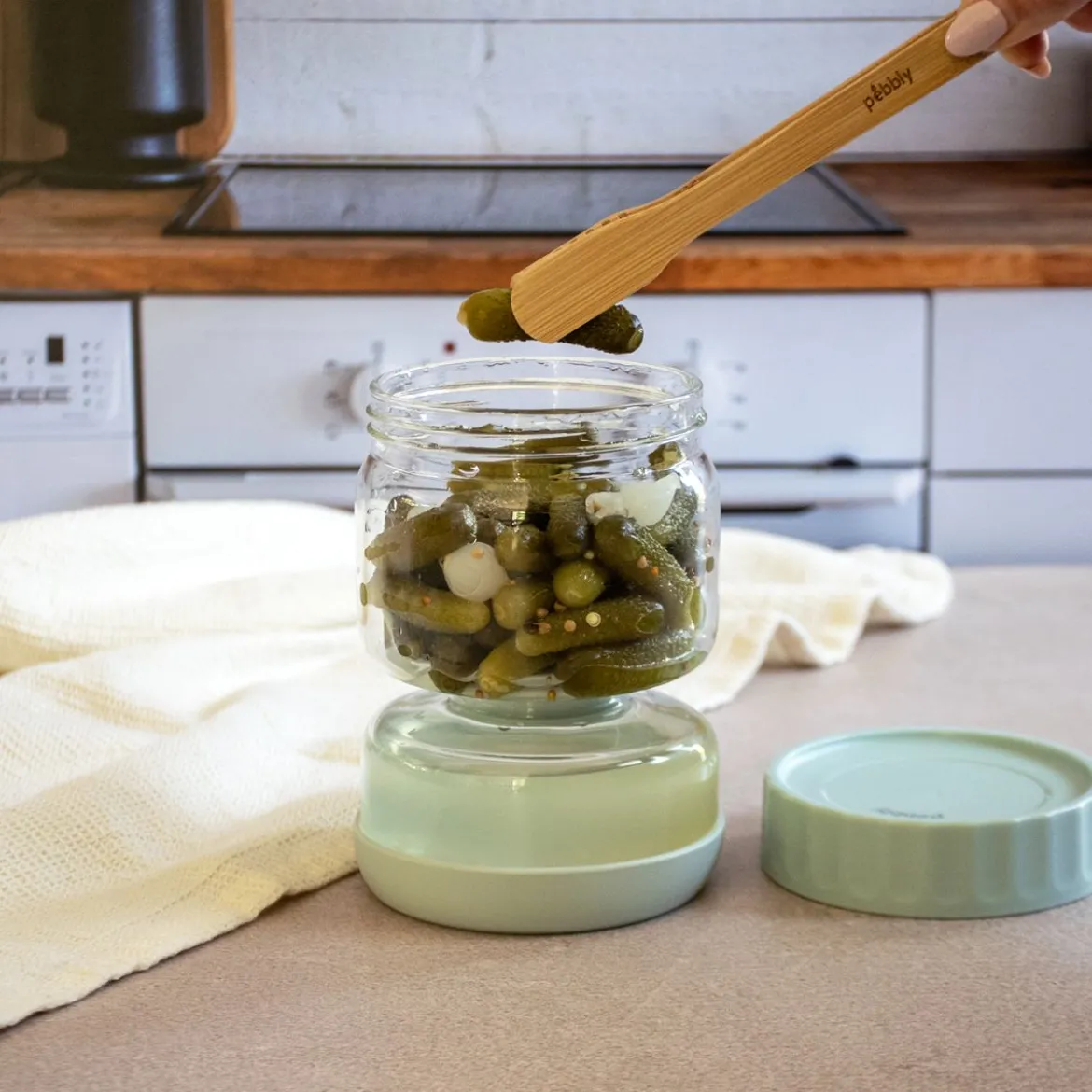 Recipiente de cristal para aceitunas y encurtidos Pebbly