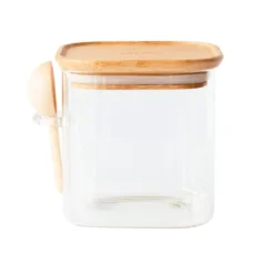 Recipientes de cristal con cuchara medidora de Pebbly