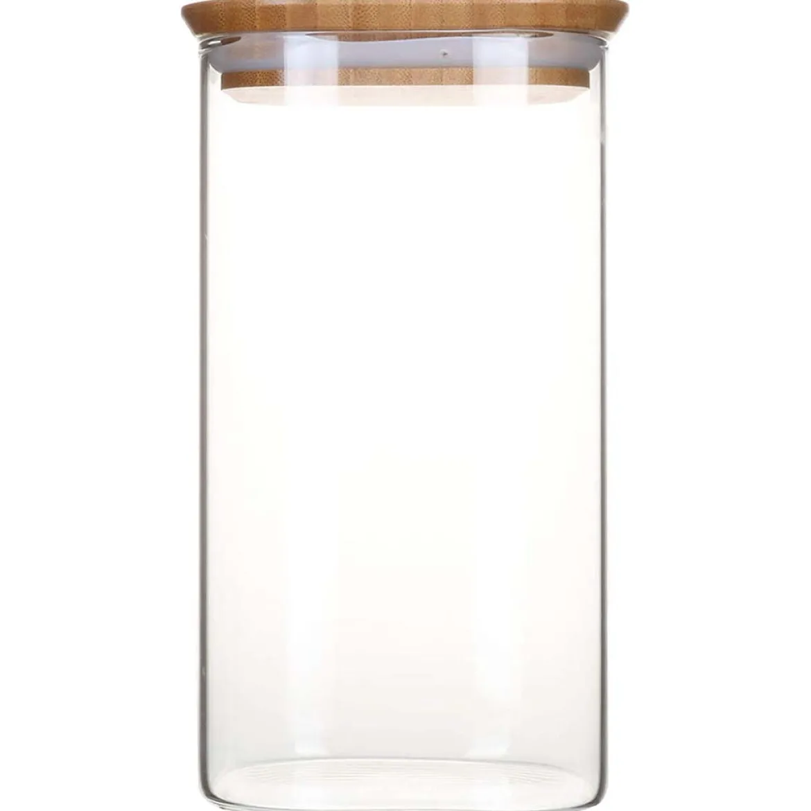 Recipientes herméticos de cristal con tapa de bambú Pebbly