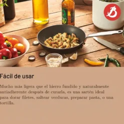 Sartén de hierro Carbone Plus con mango de acero inox Pro De Buyer