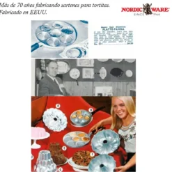 Sartén para tortitas rellenas, pop dots y ebelskiver daneses Nordic Ware