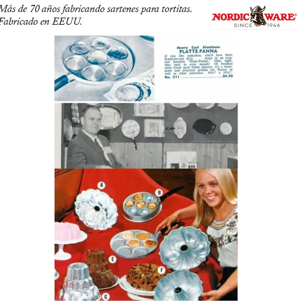 Sartén para tortitas rellenas, pop dots y ebelskiver daneses Nordic Ware