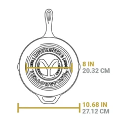 Sartén redonda de hierro fundido Skillet 26 cm Yellowstone Lodge