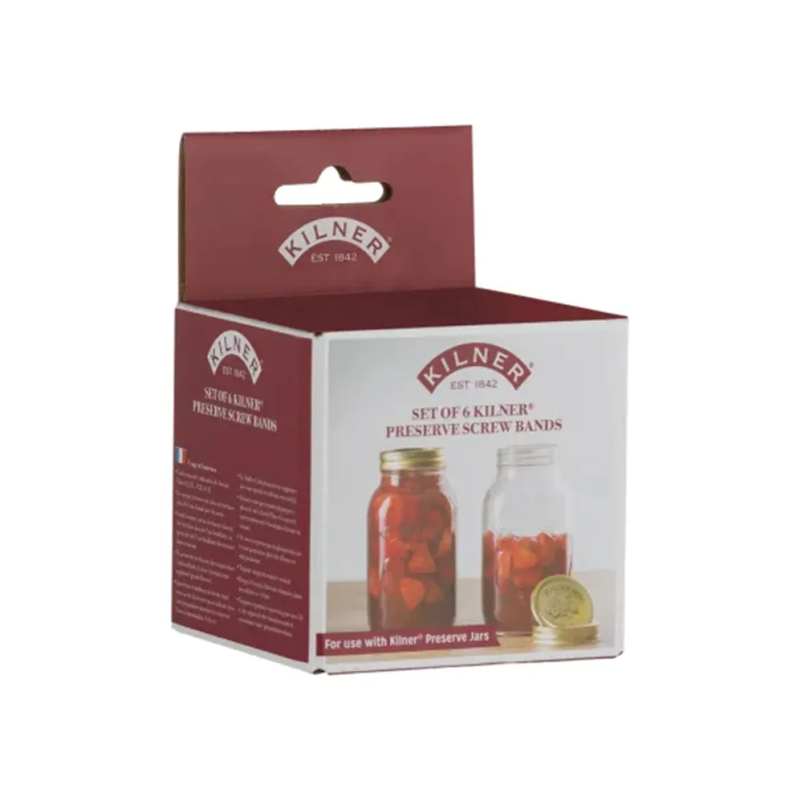 Set de 6 anillas con cierre de rosca para sellado al vacío Kilner®