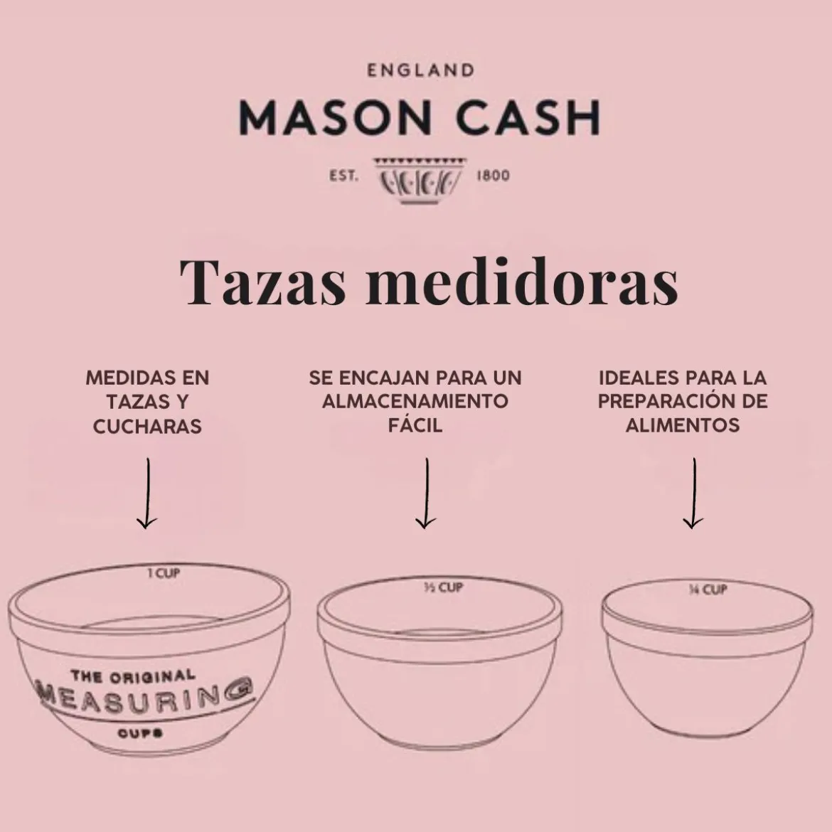 Set de 3 boles medidores cerámicos Mason Cash