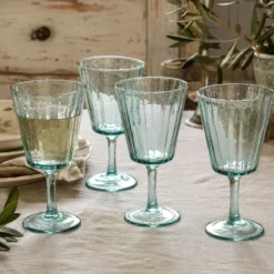 Set de 4 copas de vino Glass Laura Ashley