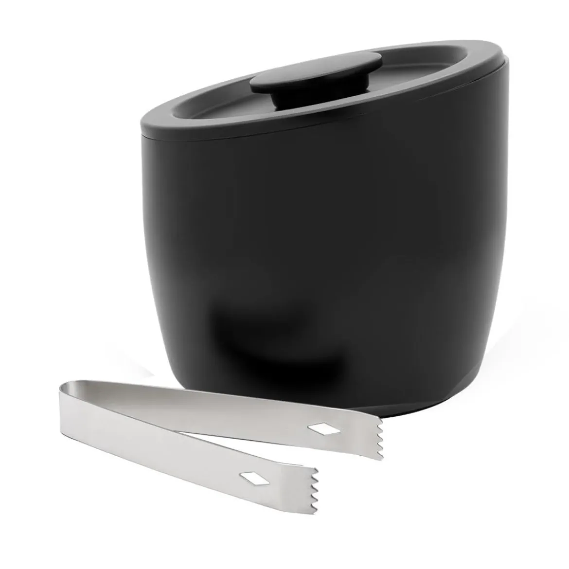 Set de cubitera de acero inoxidable de doble pared y pinzas Leopold Vienna