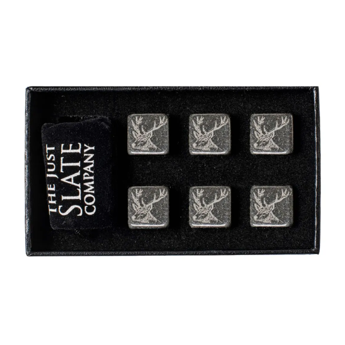 Set de 6 cubitos de piedra con funda Selbrae