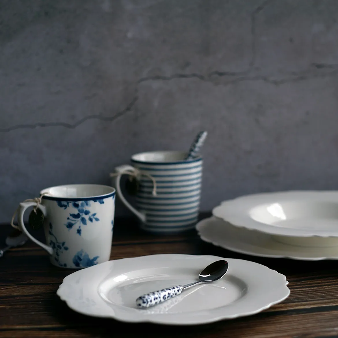 Set de 4 cucharillas Floris Laura Ashley
