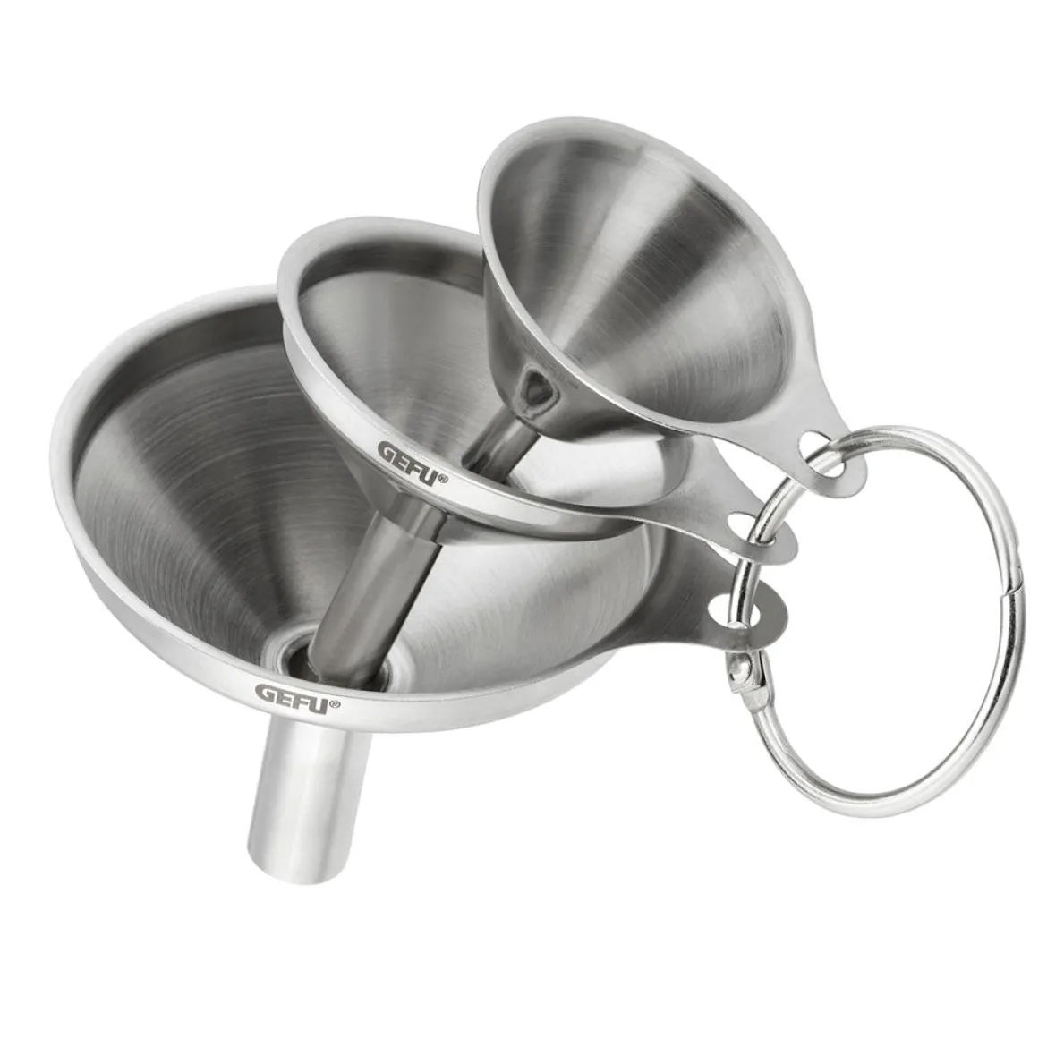 Set de 3 embudos acero inox VERSARE de Gefu