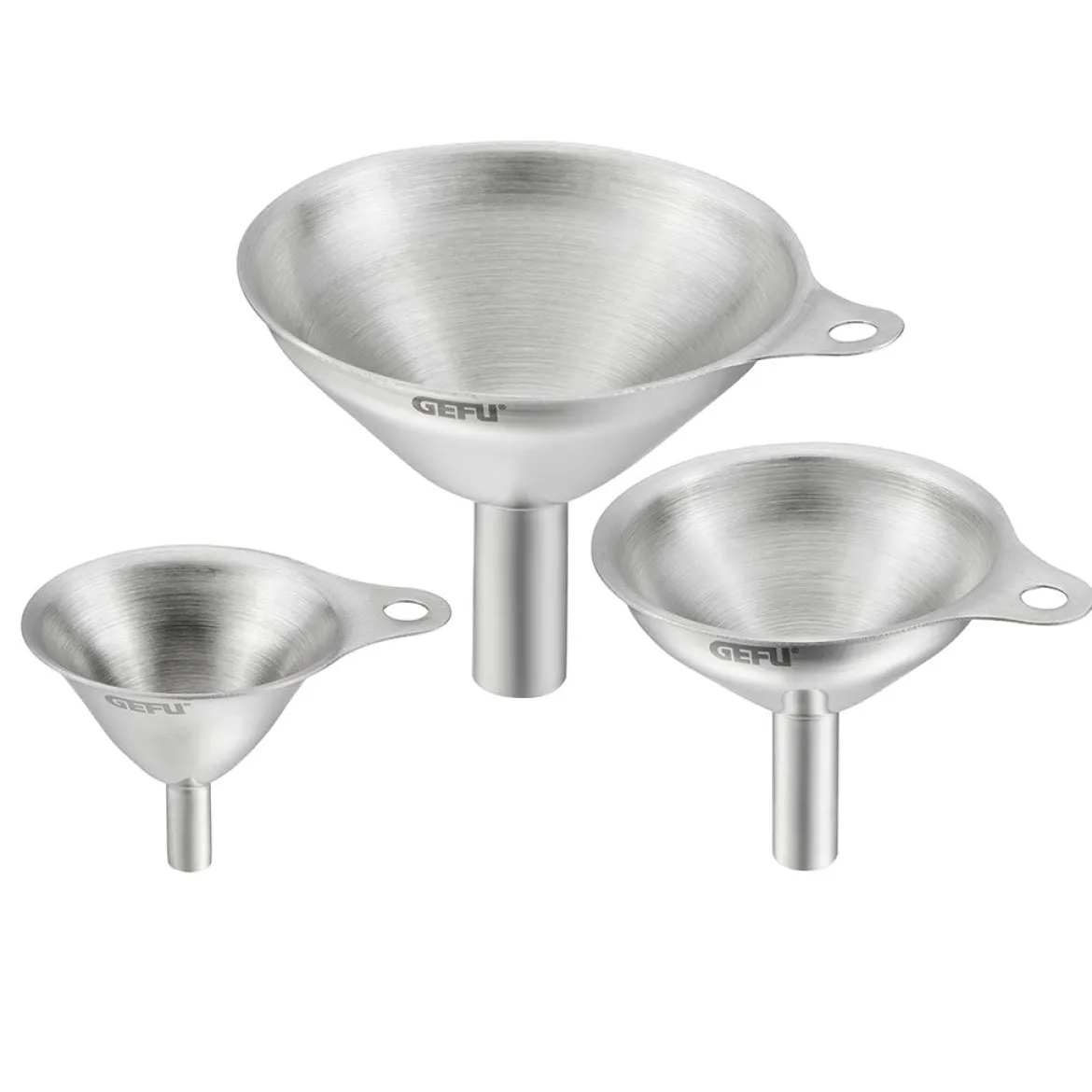 Set de 3 embudos acero inox VERSARE de Gefu