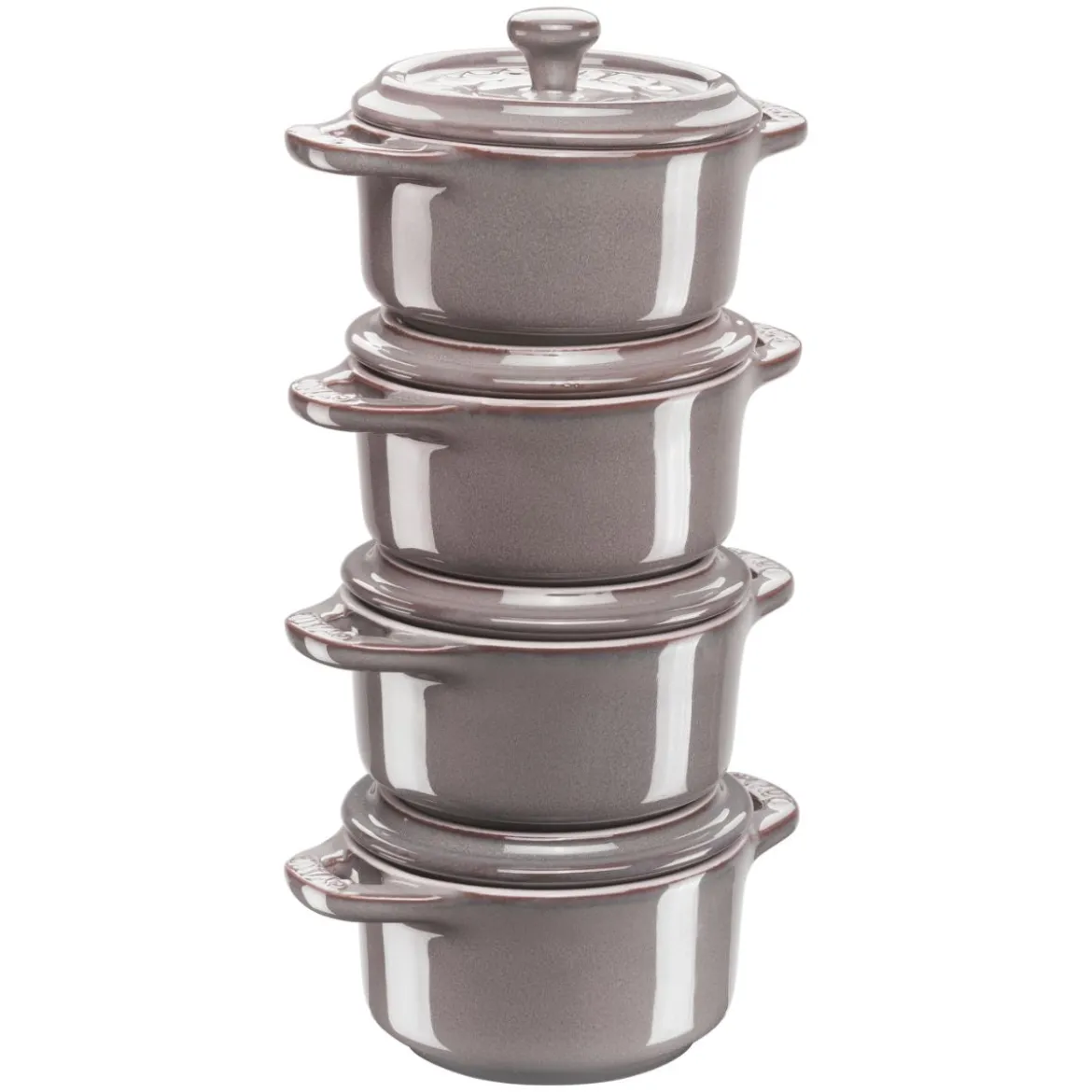 Set de 4 mini cocottes cerámicas Staub