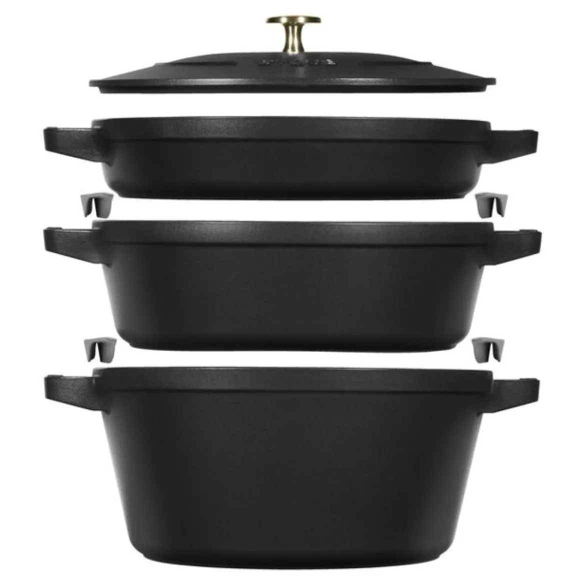 Set de 4 piezas de hierro fundido apilables Staub