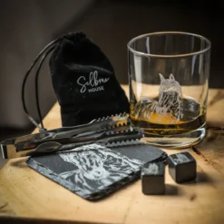Set de 5 piezas para whisky y licores con caja de madera Selbrae