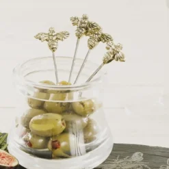Set de 4 pinchos para aperitivos de acero inoxidable Selbrae