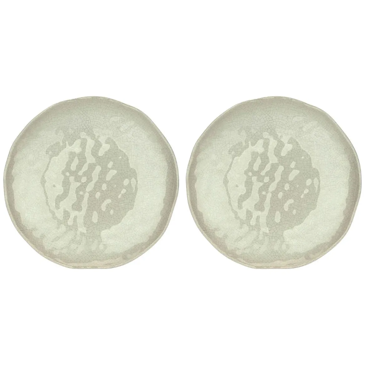 Set de 2 platos de postre de melamina Atmosfera Tortora Rose & Tulipani