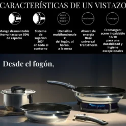 Set de 2 sartenes antiadherentes Permadur Click & Serve WMF