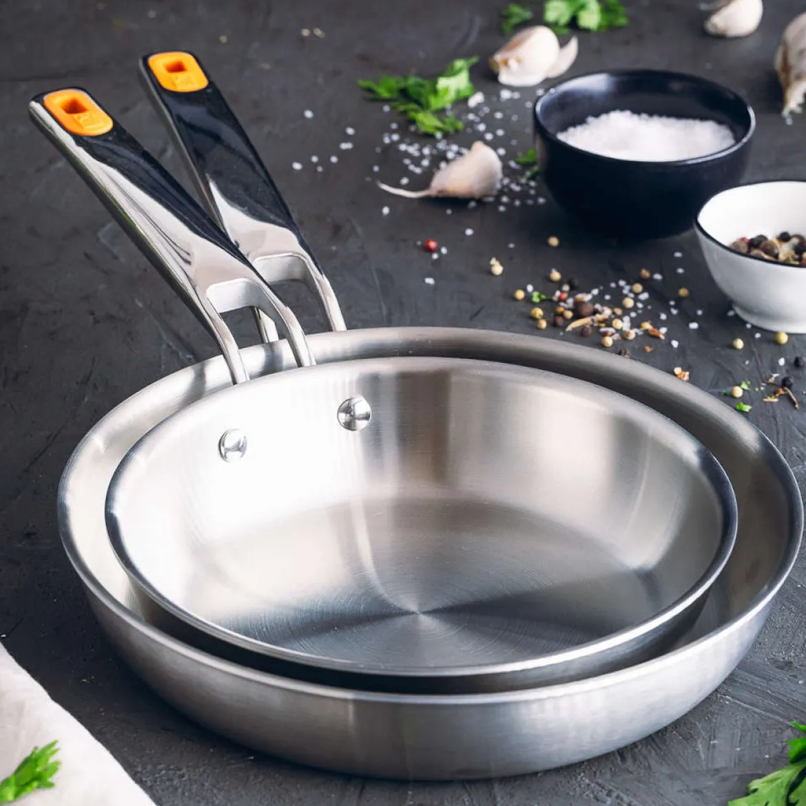 Set de 3 sartenes Efficient inox BRA
