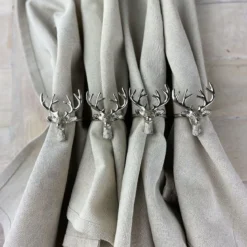 Set de 4 servilleteros de acero inoxidable Selbrae