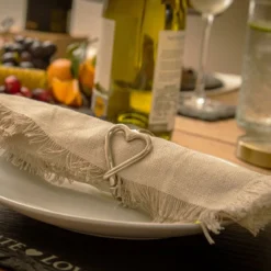 Set de 4 servilleteros de acero inoxidable Selbrae