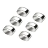 Set de 6 servilleteros de acero inoxidable Oval Zilverstad