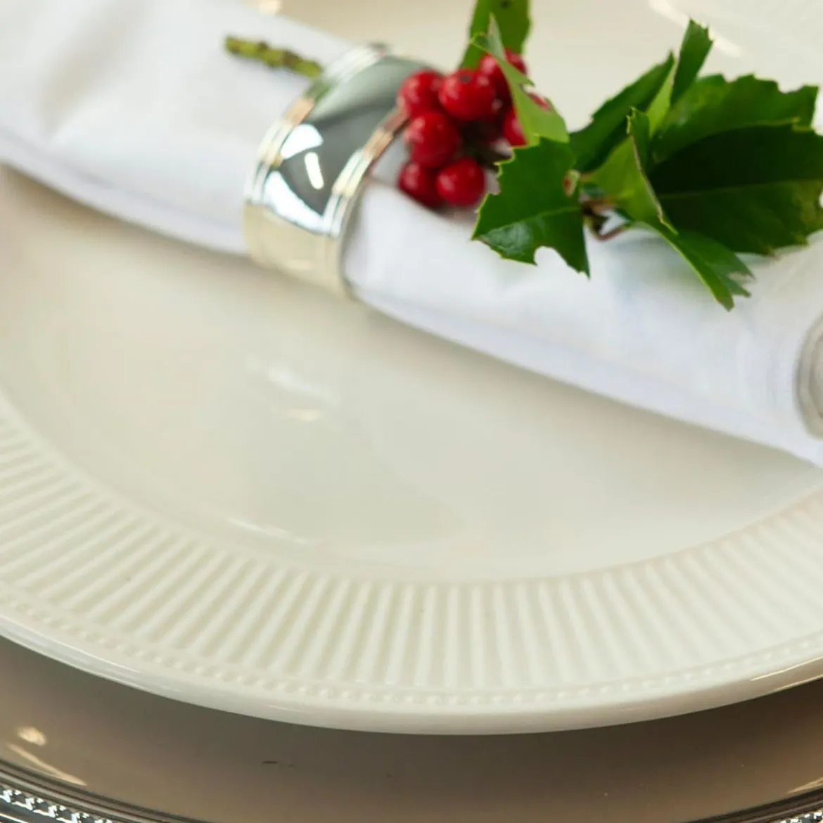 Set de 6 servilleteros de acero inoxidable Oval Zilverstad