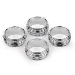 Set de 4 servilleteros de acero inox Elana Zilverstad