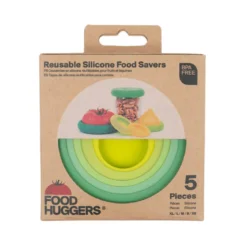 Set de 5 tapas de silicona para alimentos y recipientes Food Huggers