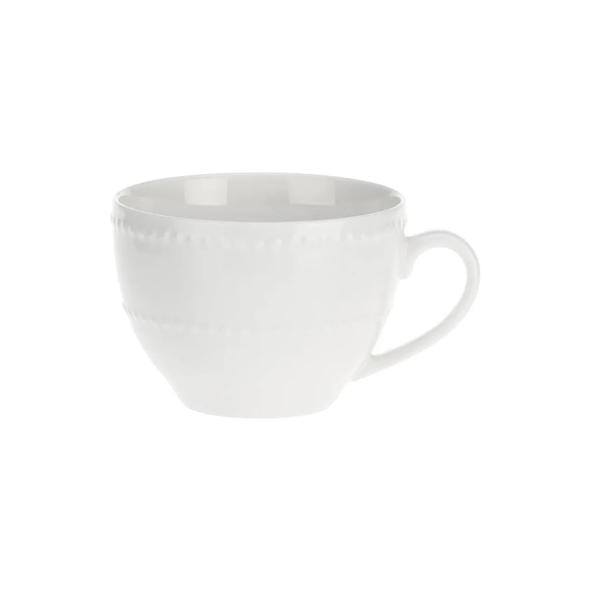 Set de taza con plato de porcelana Collina La Porcellana Bianca
